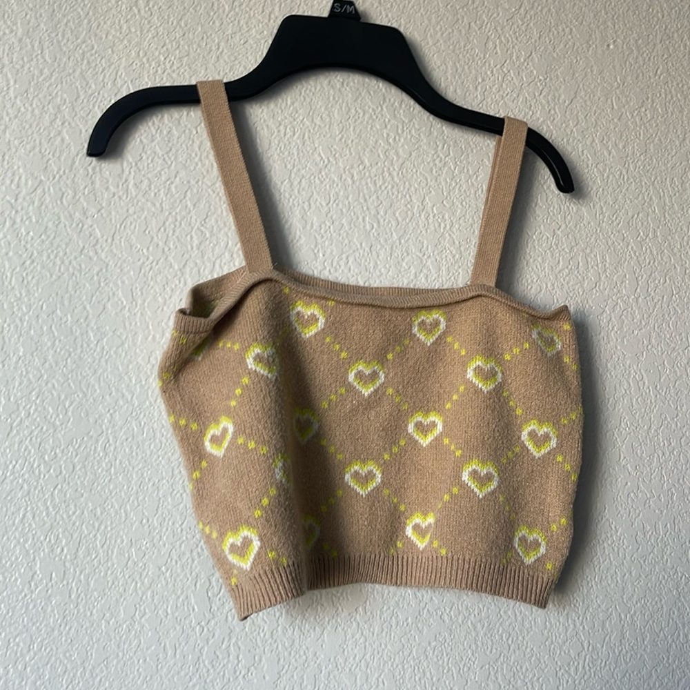 Beige crop top